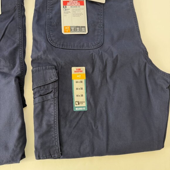2-Carhartt Flame Resistant Rugged Flex Canvas Cargo Work Pants 44x30 Relaxed - Picture 3 of 7